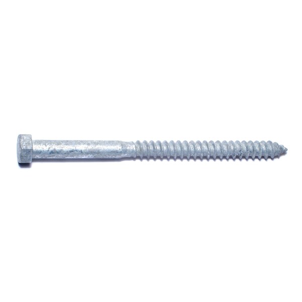 Midwest Fastener Lag Screw, 3/8 in, 5-1/2 in, Steel, Hot Dipped Galvanized Hex Hex Drive, 50 PK 05586 - main
